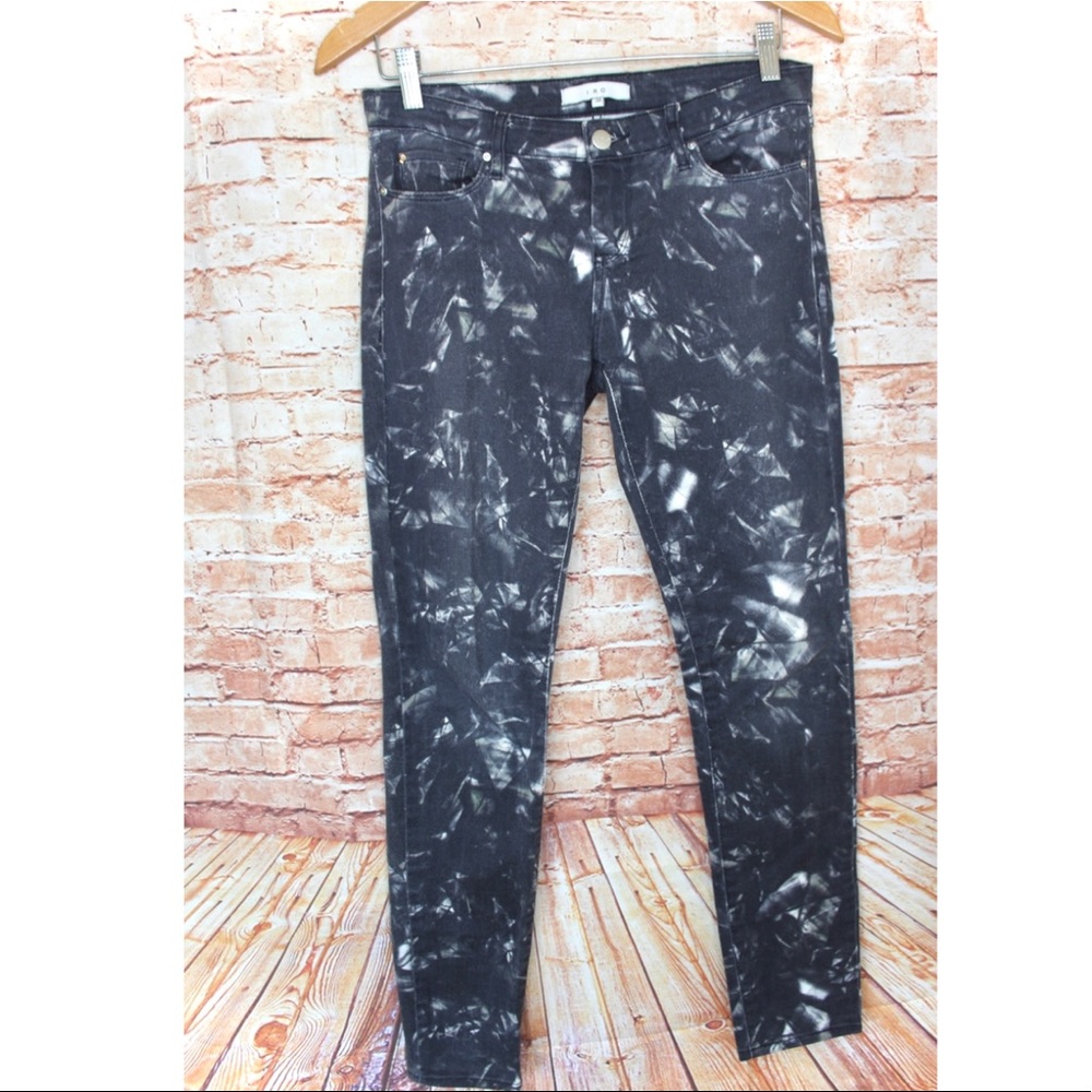 IRO Punk Reighton Skinny Jeans Tie Dye Crystal Pattern